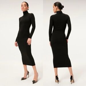 Good American Sundown Turtleneck Midi Dress